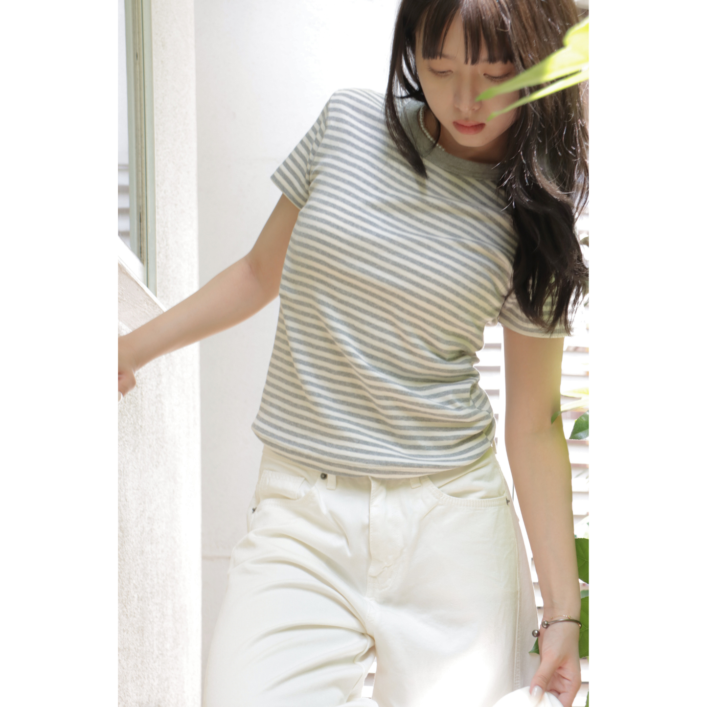 Calm Border Tee（Vintage Blue）