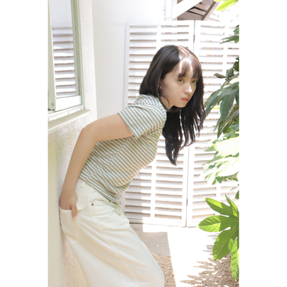 Calm Border Tee（Vintage Blue）