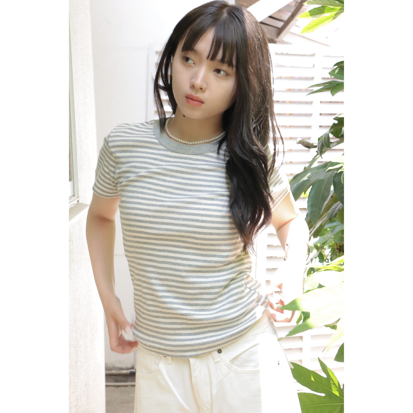 Calm Border Tee（Vintage Blue）