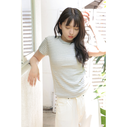 Calm Border Tee（Vintage Blue）