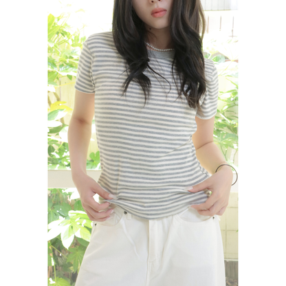 Calm Border Tee（Vintage Blue）