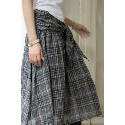 wrap string check skirt
