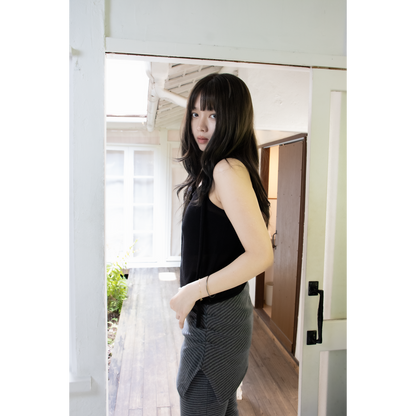 summer knit muffler cami（Black）