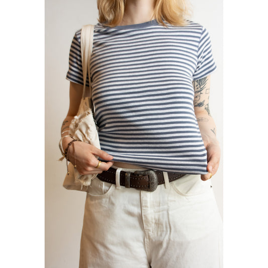 Calm Border Tee（VINTAGE BLUE）