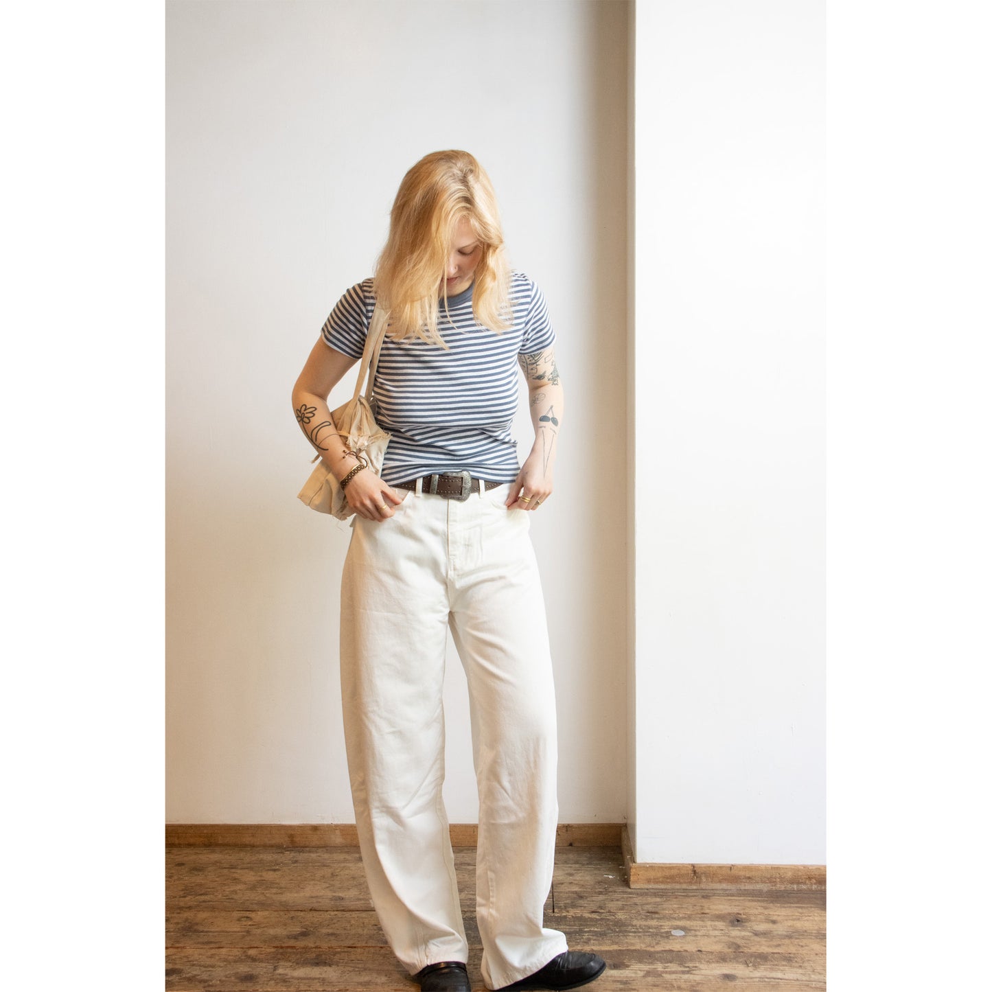 Baggy Loose White Denim
