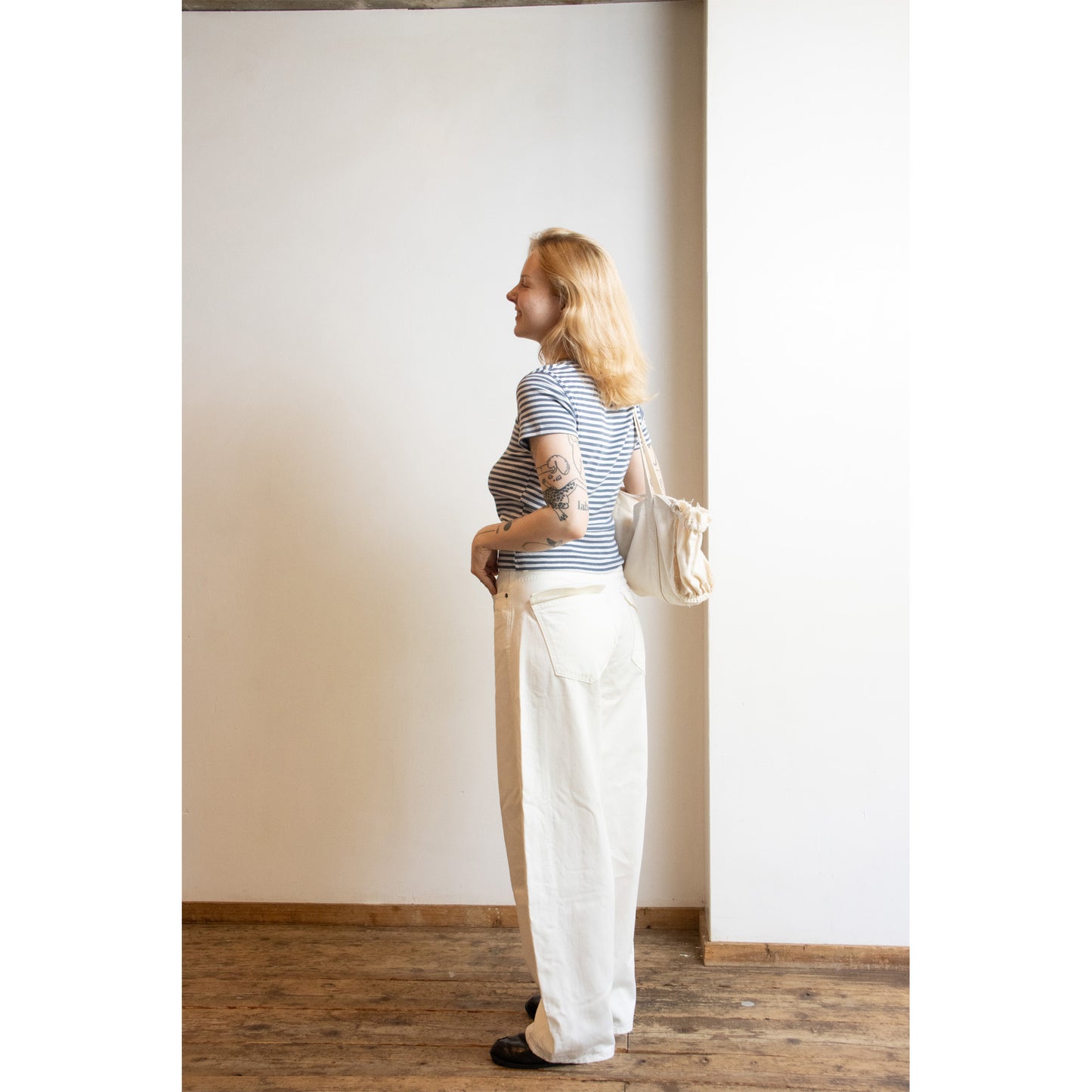 Baggy Loose White Denim
