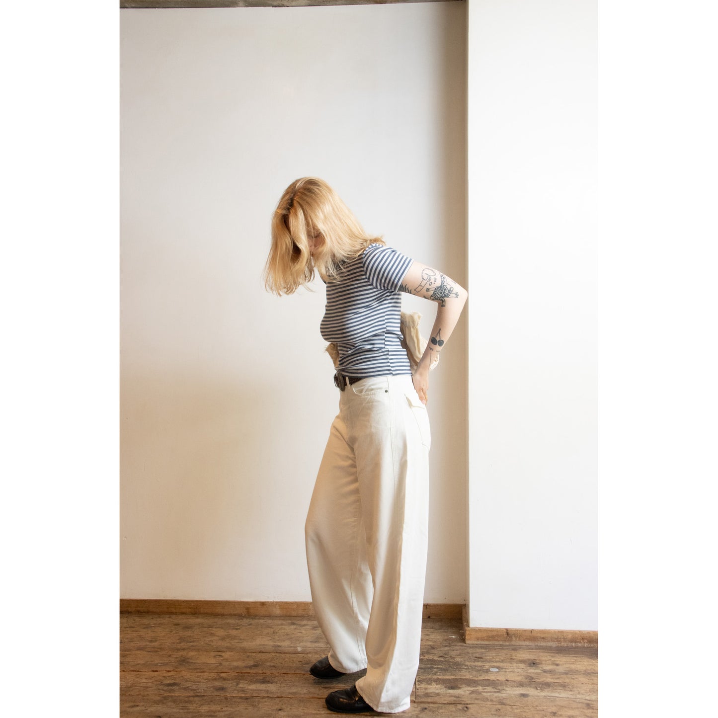 Baggy Loose White Denim