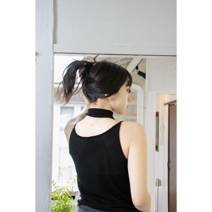 summer knit muffler cami（Black）