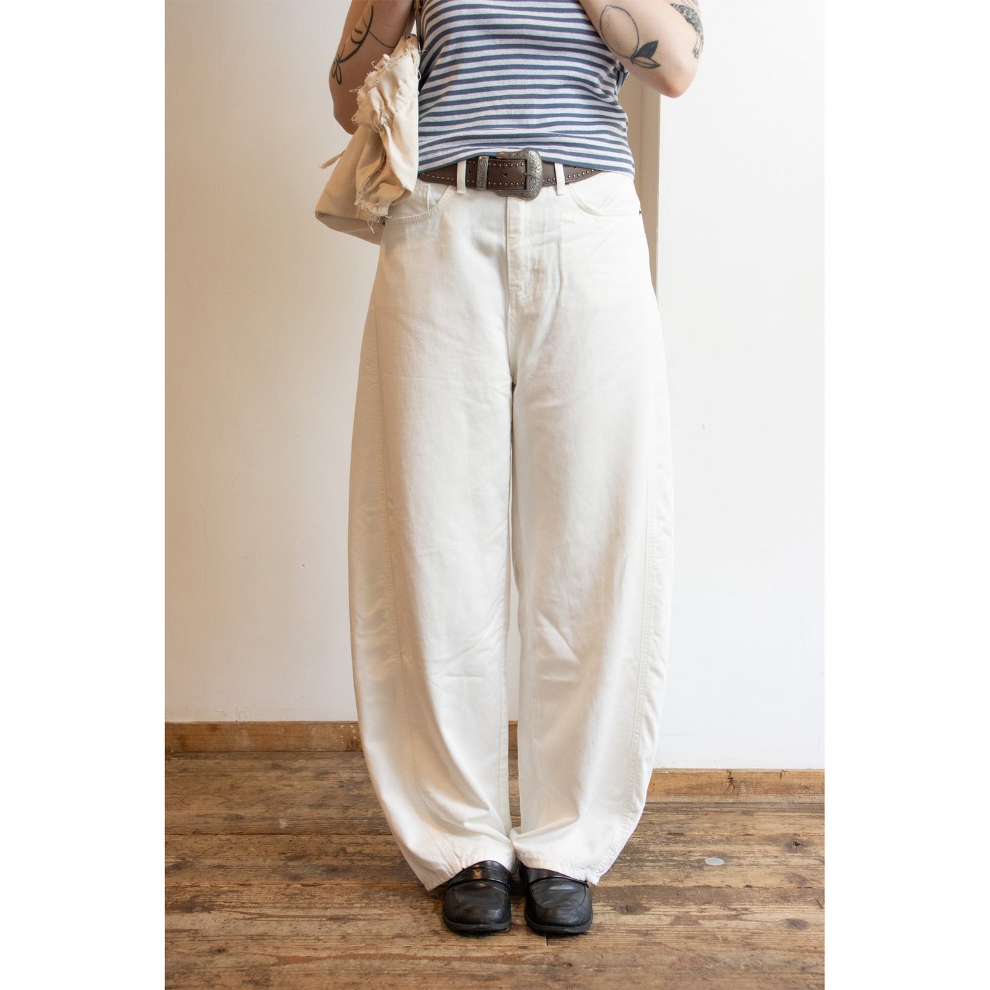 Baggy Loose White Denim
