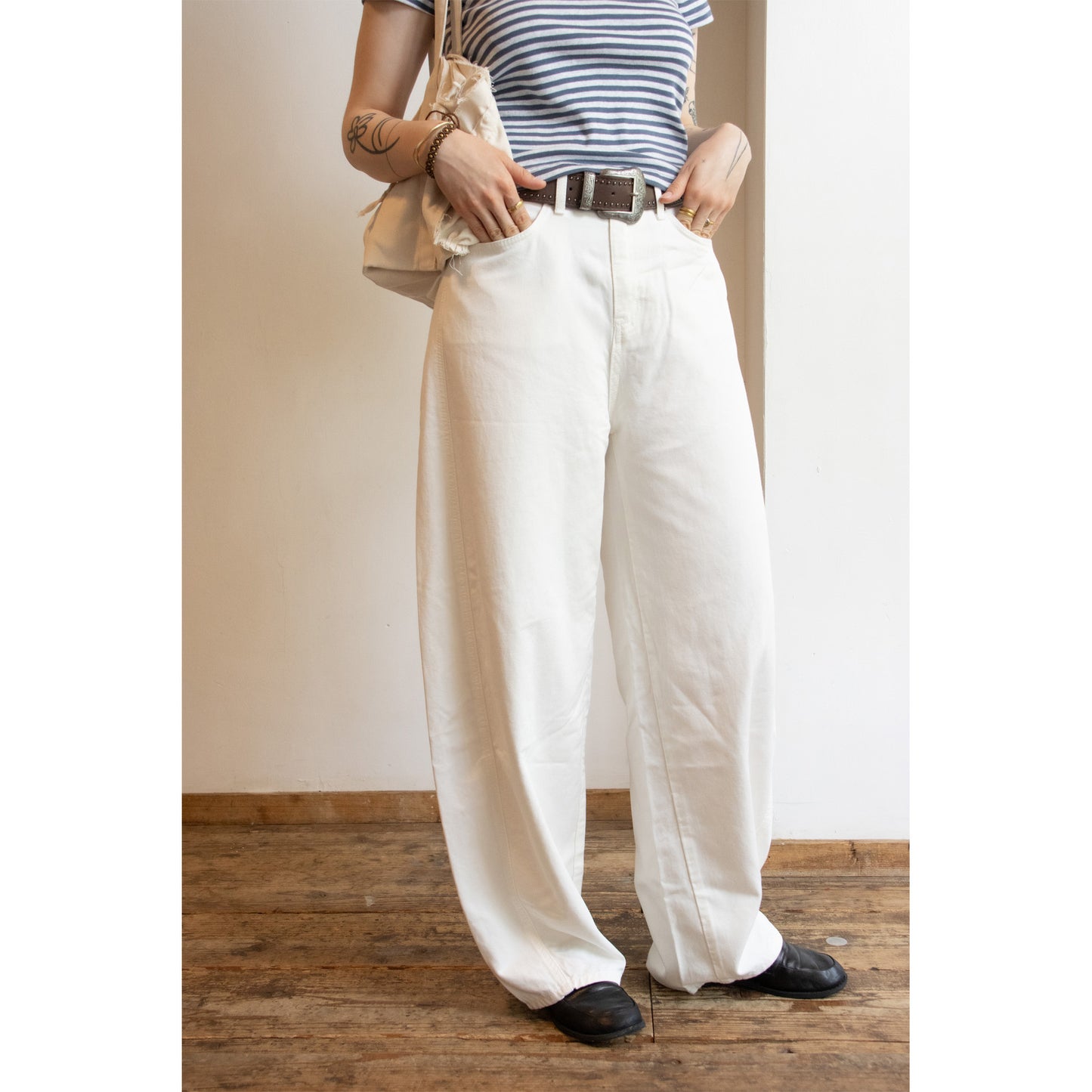Baggy Loose White Denim