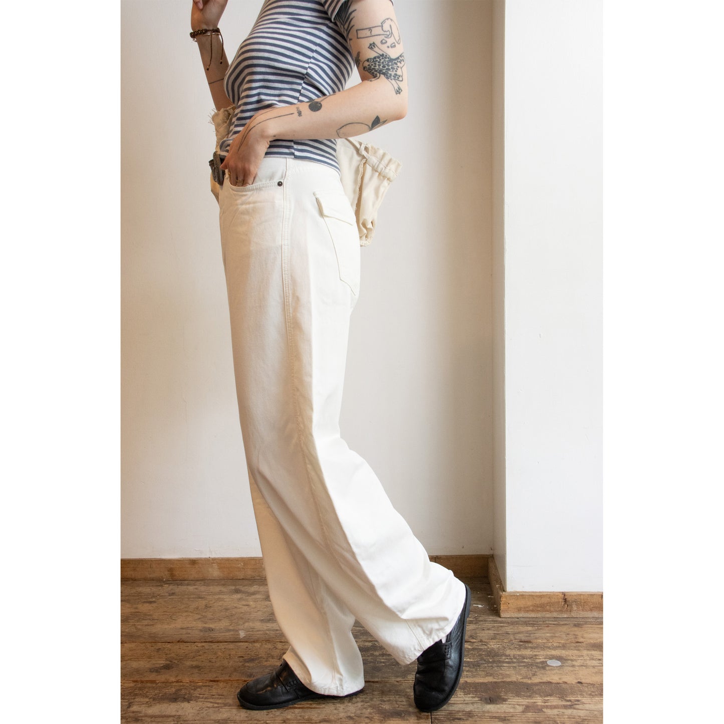 Baggy Loose White Denim
