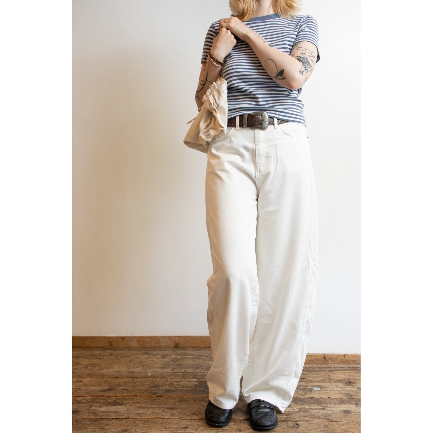 Baggy Loose White Denim