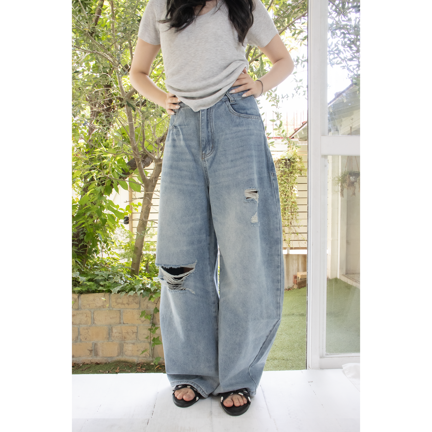 vintage crash loose baggy denim