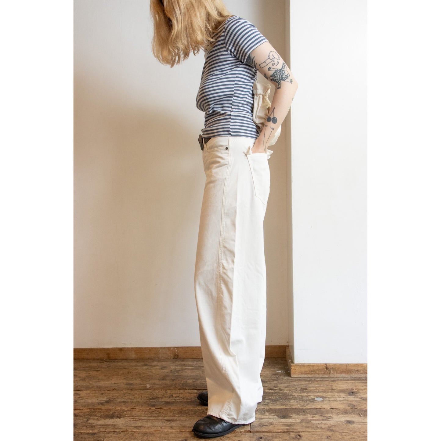 Baggy Loose White Denim