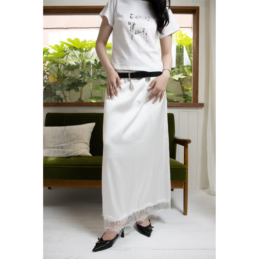 string lace maxi skirt