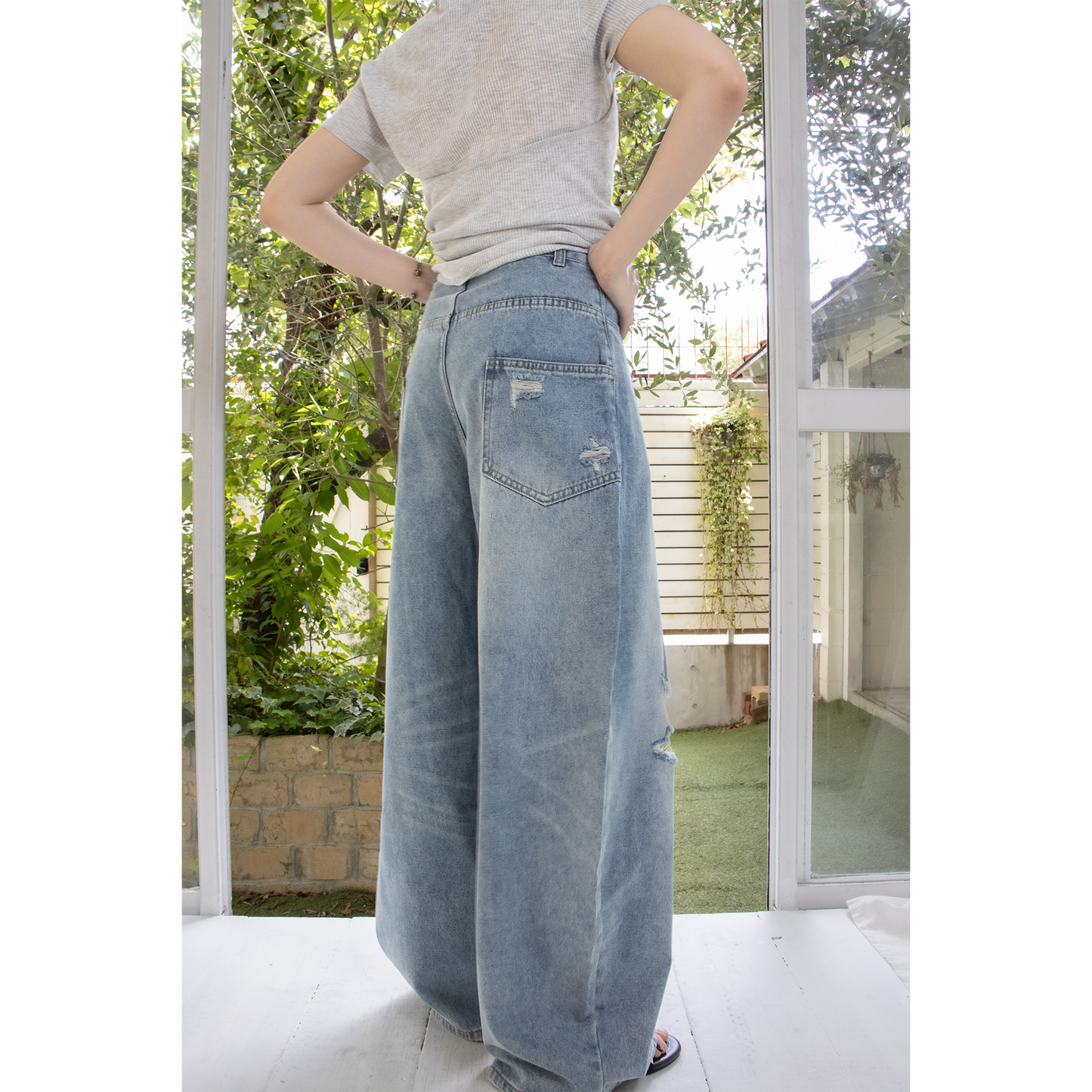 vintage crash loose baggy denim
