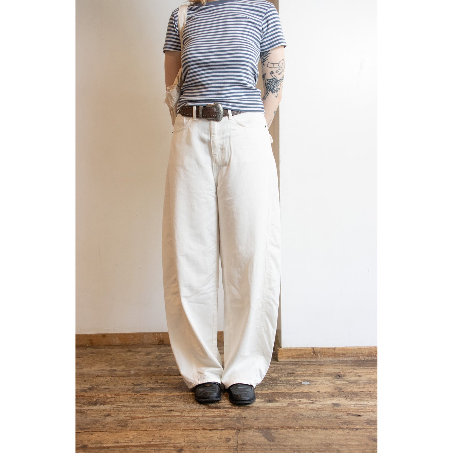 Baggy Loose White Denim
