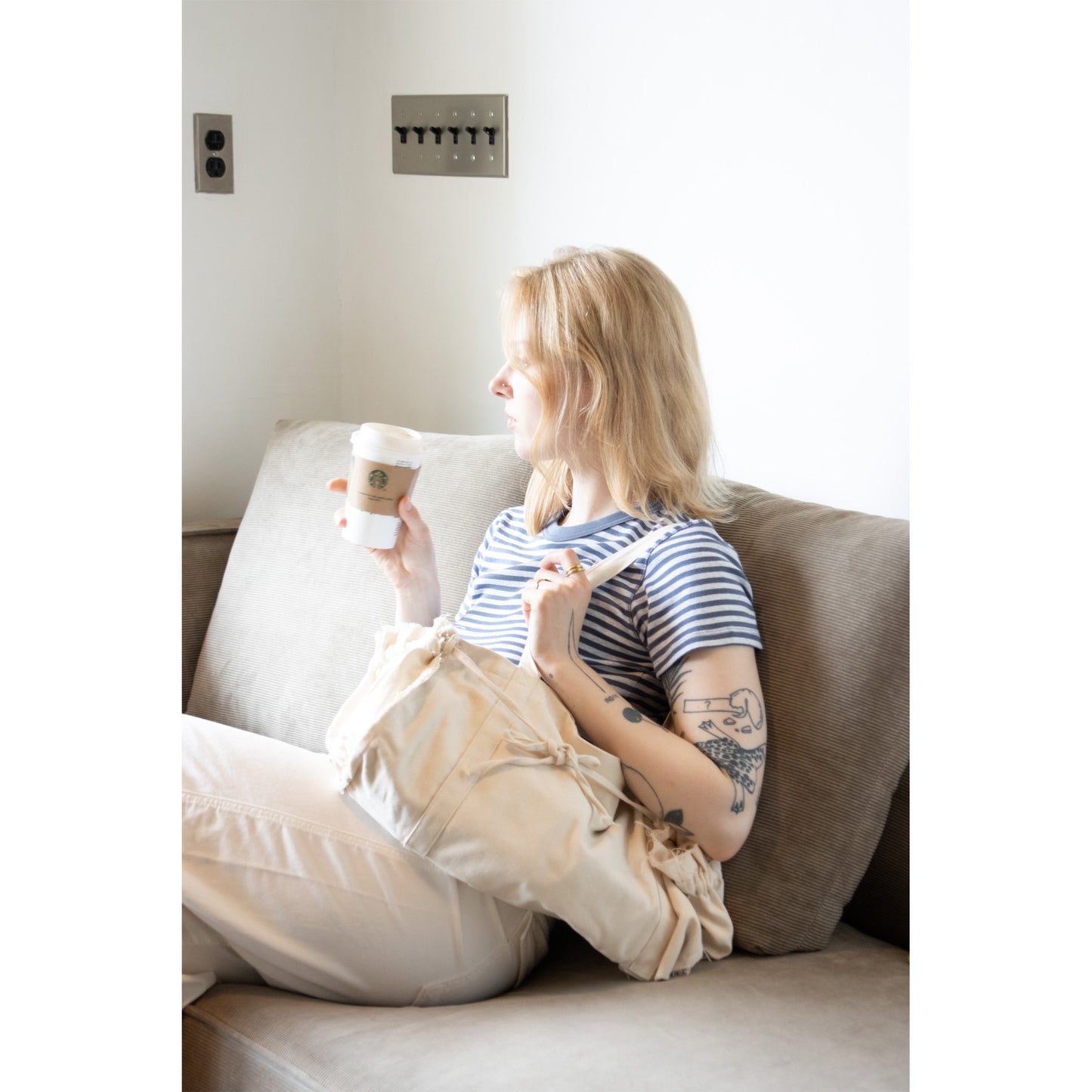 Gathered Ribbon Boston Bag（IVORY）