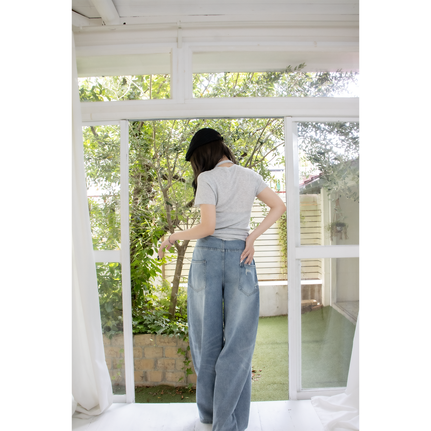 vintage crash loose baggy denim