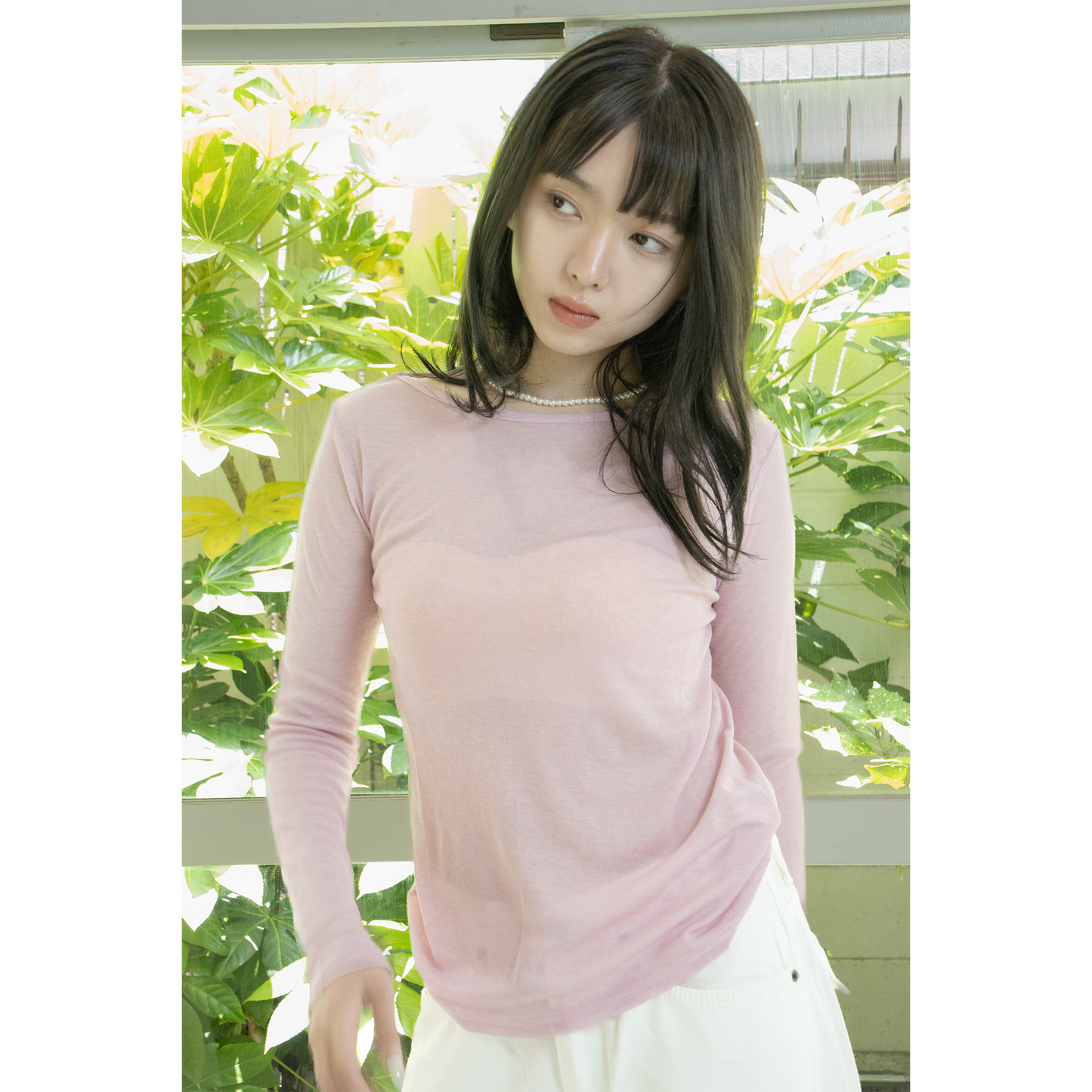 healthy basic summer knit（White）