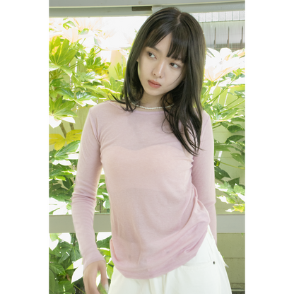 healthy basic summer knit（White）