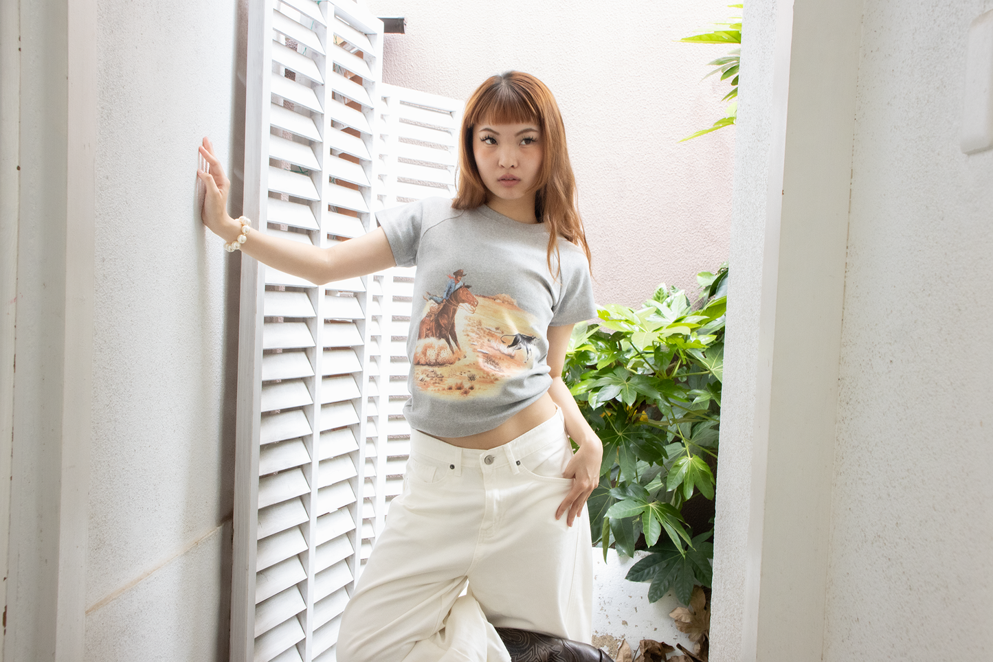 rodeo vintage tee（Gray）
