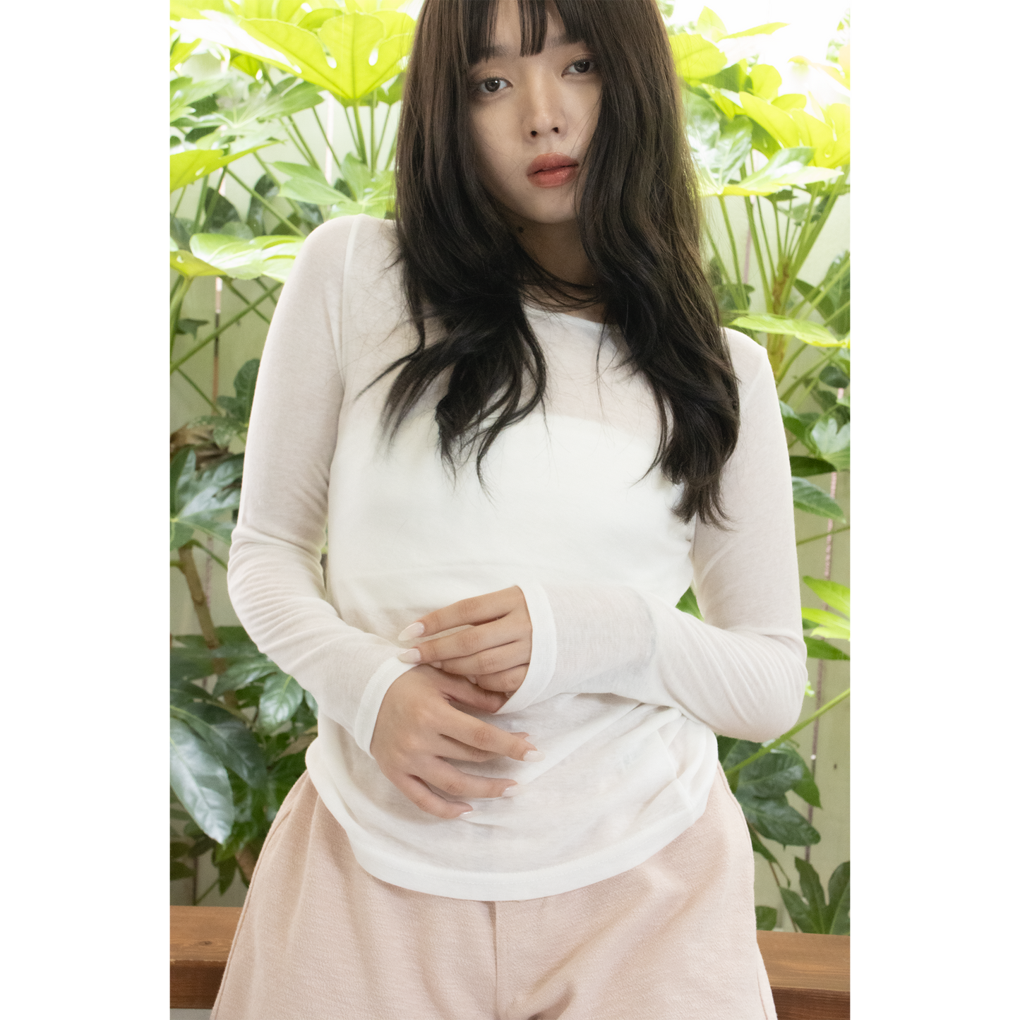 healthy basic summer knit（White）