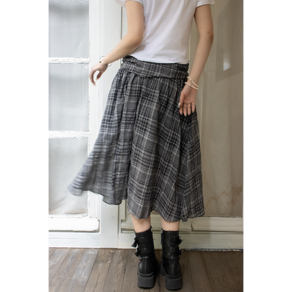 wrap string check skirt