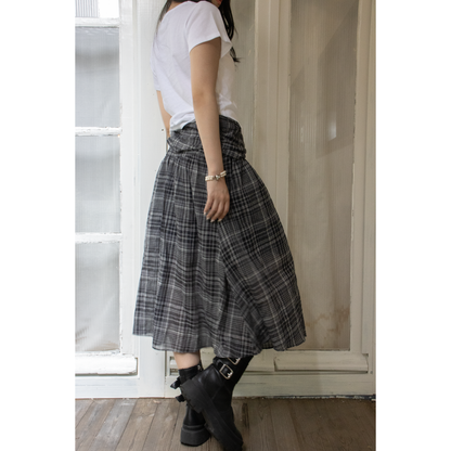 wrap string check skirt