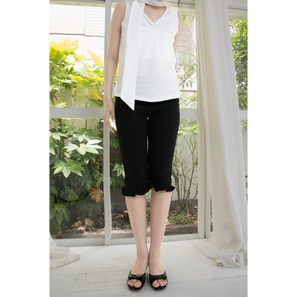 muse ruffle capri pants
